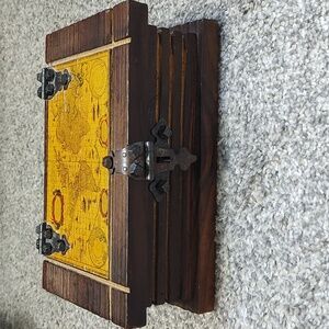 Ancient Map Cover Wood Box